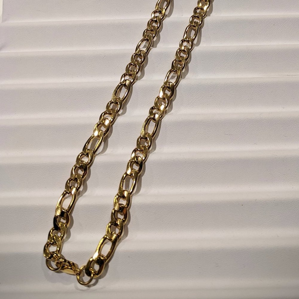 Yellow Gold Plated Figaro Chain